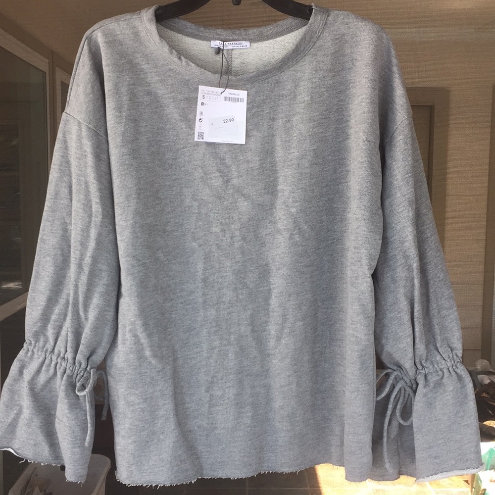 Zara sweatshirt- style grey top, new w/ tags!!
